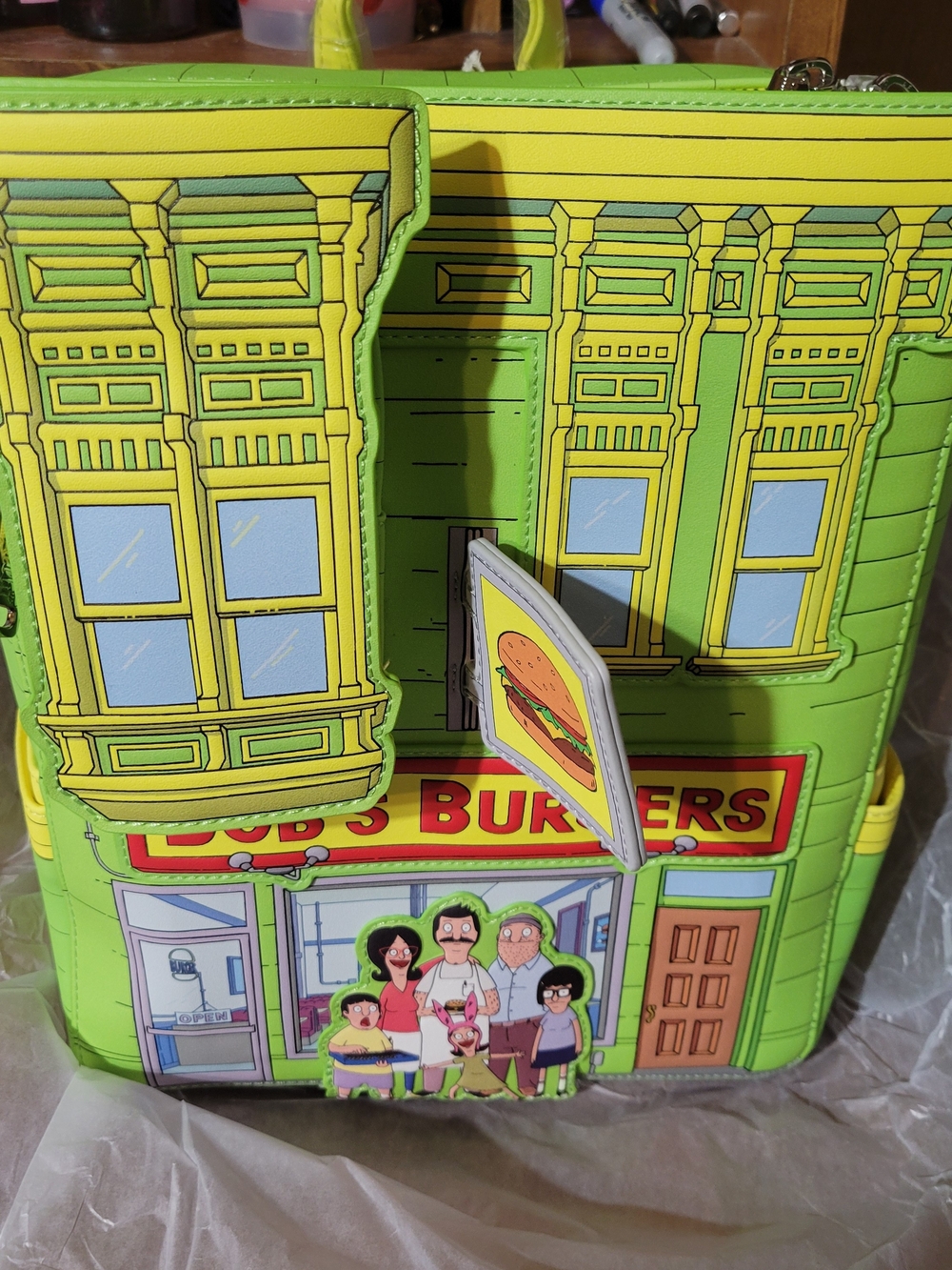 Loungefly Bob's Burgers Resturant mini backpack. Nwt